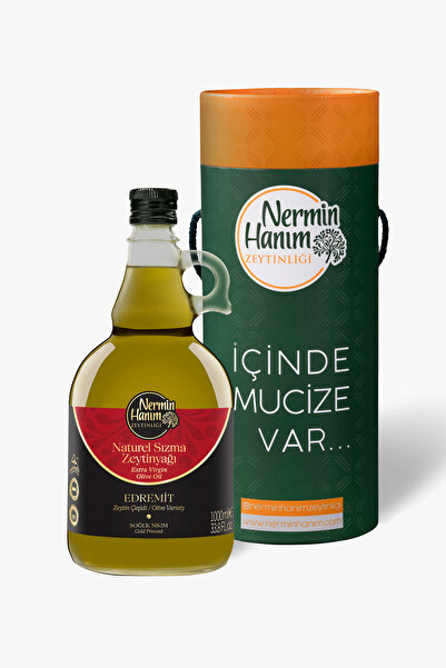 Nermin Hanım Zeytinliği Naturel Soğuk Sıkım Zeytinyağı (1lt) - kutulu