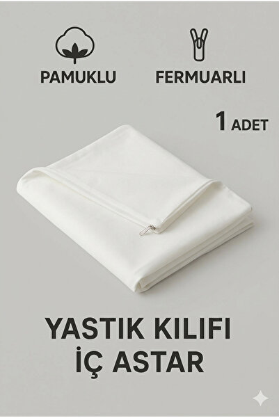 SUVAY Bela pamučna jorganska navlaka sa zatvaračem, dimenzija 50x70