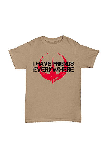 l'eivor Έχω φίλους σε όλο τον κόσμο Εκτυπωμένο βαμβακερό μπλουζάκι