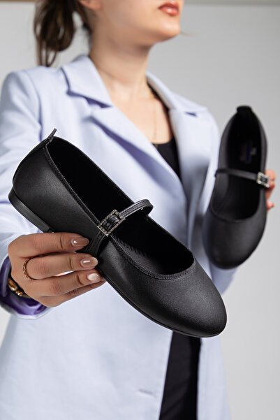 LİMA SHOES Kadın Günlük Babet Yuvarlak Burun Balerin Ortopedik Memory Flex Ha...