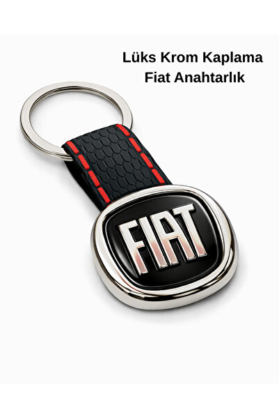 Baghes Premium Fiat Anahtarlık Krom Kaplama Oto Anahtarlık Metal Gövde Şık Ta...