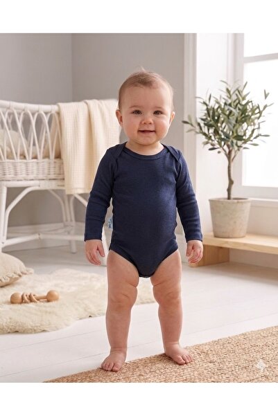 jijek baby kids Coppa Baby Long Sleeve 5-Piece Baby Bodysuit 100% Cotton Basi...