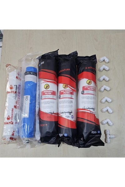 aquatürk Su arıtma cihazı Filtresi kapalı kasa cihazlarla uyumlu 5'li filtre ...