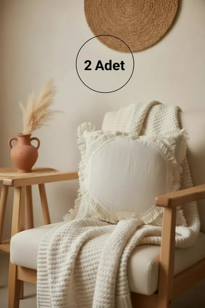 NDC HOME Sirovi Lan dijamantski mozaik Sa resama Jastuk Navlaka za jastuk 35x55