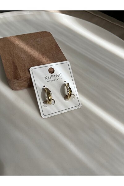 XUPING JEWELRY Zirkon taşlı 14K Çelik küpe