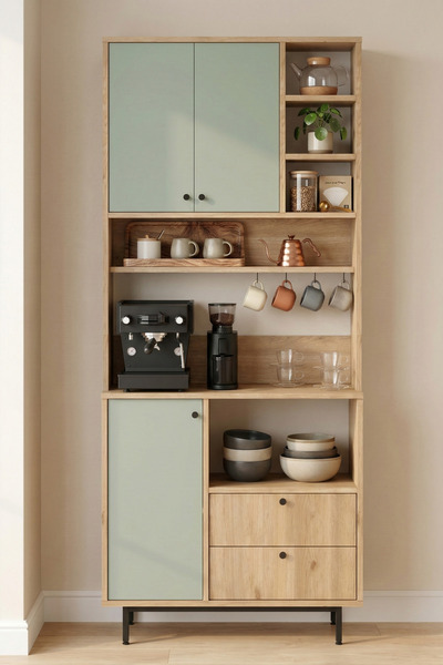 Yurudesign Royce Serisi Kahve Köşesi Çok Amaçlı Dolap Mutfak Dolabı Sepet-Ihl...