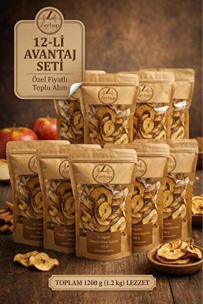 ZERBAP Cinnamon Dried Apples 12-Pack Advantage Package (12 X 100g)