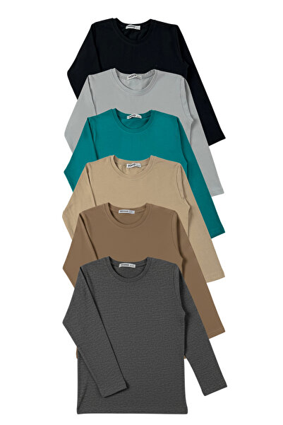 MK Mukko Kids Set de 6 pentru fete și băieți, simplu, basic de tranziție Top ...