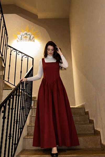 Markazzi Kadın A-KESİM NOLLER MAXİ ŞIK ELBİSE BORDO