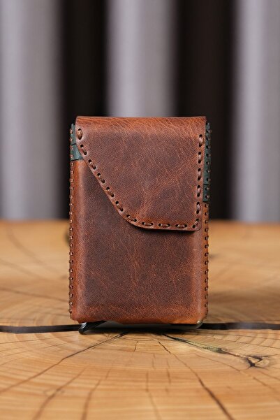 Lenax Leather PORTO %100 Hakiki Deri Mekanizmalı Kartlık El Dikişli Slim Mini...