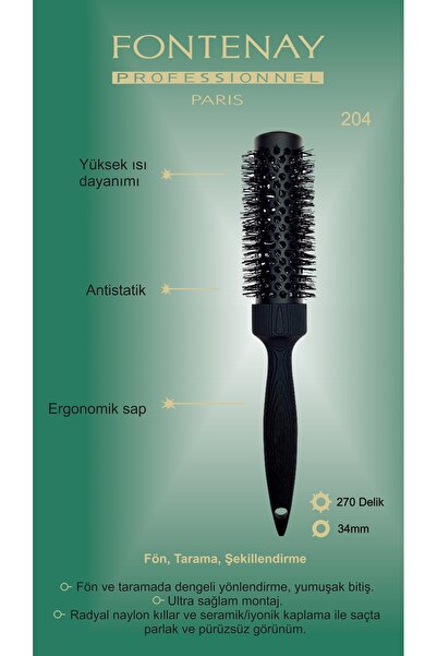 Fontenay Επαγγελματική βούρτσα μαλλιών Black Melissa 204