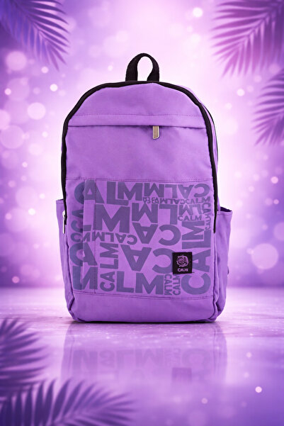 esdekor Calm Laptop Backpack Bag 17 Inch Compatible Purple Color 1 Piece Wate...