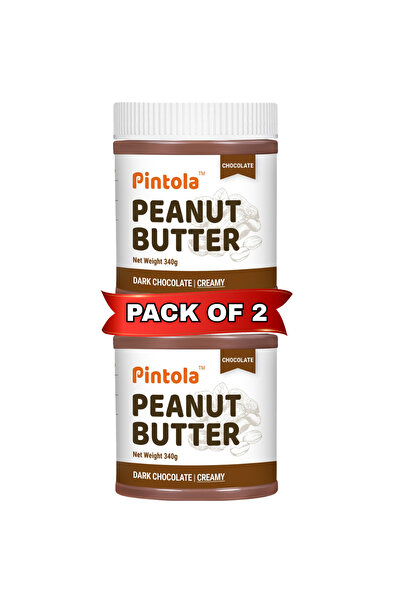 Pintola عبوة زبدة الفول السوداني بنكهة الشوكولاتة الداكنة الكريمية