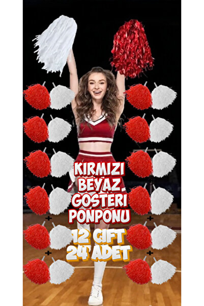 StoreYVZ 12 Çift ( 24 Adet ) Kırmızı-Beyaz Renk 23 Nisan 19 Mayıs 29 Ekim Oku...