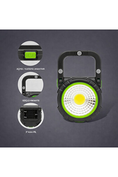 nelerbulurum ASKI VE MIKNATISLI 300 LÜMEN 3 WATT PİLLİ ÇOK FONKSİYONLU MİNİ B...