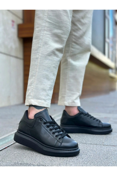 BOA BA0547 Debele Visok đon crne sportske cipele sa vezicama za muškarce