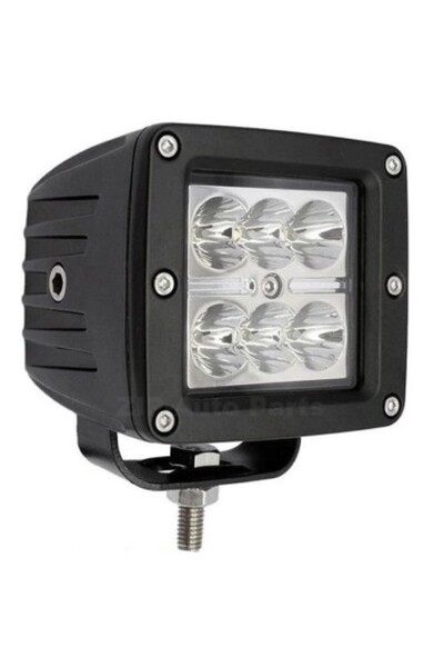 Xenon Bright Proiector LED auto off-road 18W/12V-24V, pătrat, 1320 lumeni, fa...