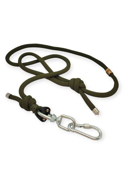 VSLT HANDMADE حزام كلب كبير الحجم مصنوع يدويًا مع حلقة دوارة ومشبك. مقود كلاب...