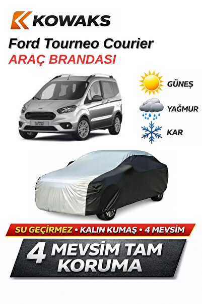 KOWAKS Ford Tourneo Courier Oto Branda, Araba Brandası, Siyah-Gri