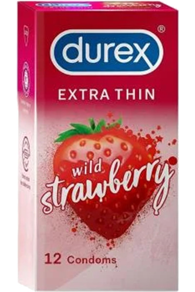 Durex STRAWBERRY CONDOMS 12Pcs