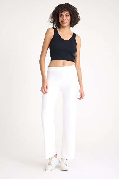 Generic Brand Pantaloni de damă cu picioare largi, cu potrivire confortabilă