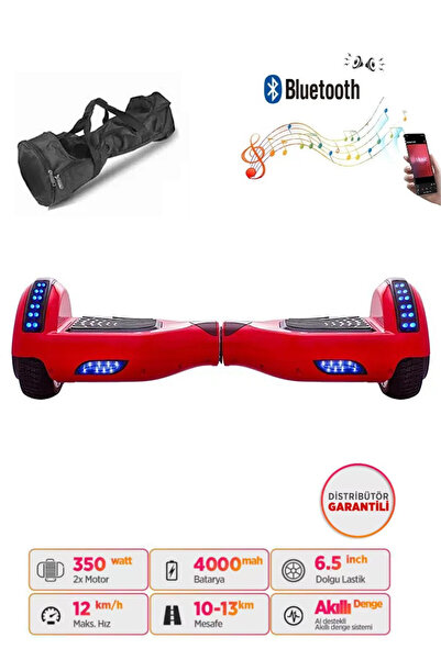 CityMate Elektrikli Kaykay Hoverboard 6.5 Inch Ledli Model - Kırmızı