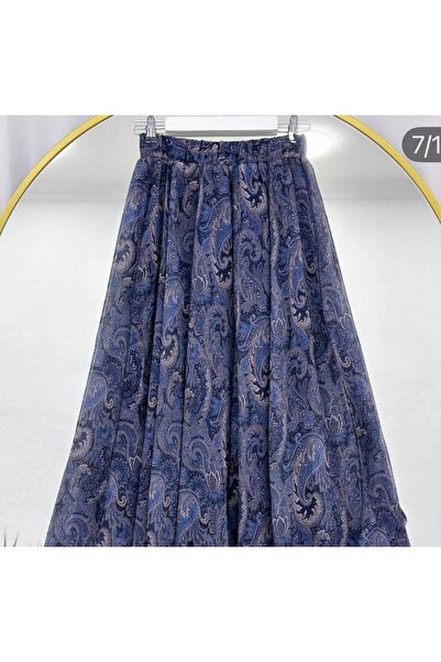 LİFERA Asymmetrical Cut Ethnic Pattern Skirt