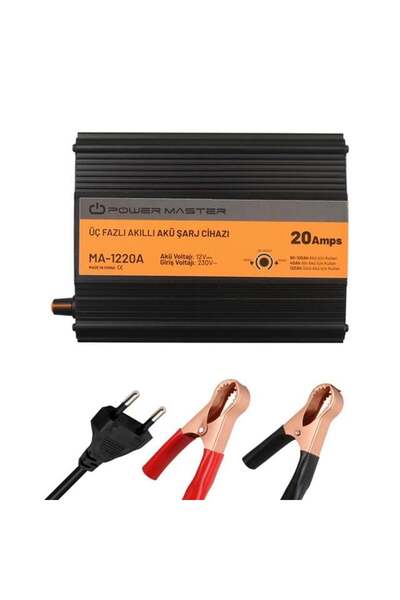 Powermaster 12 Volt 20 Amper Akıllı Akü Şarj Cihazı