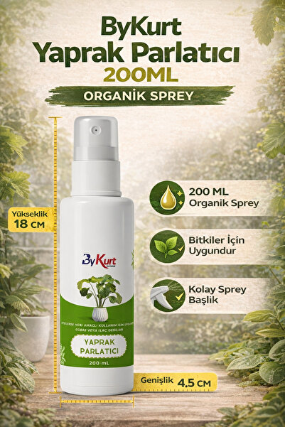 ByKurt Yaprak Parlatıcı 2005ml Organik Sprey Böcek Ve Sinek Önleyici Bitki Te...