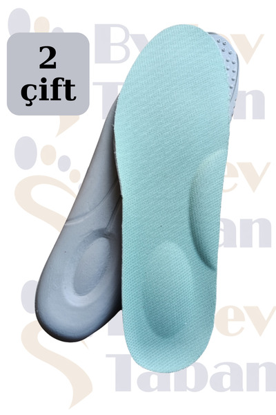 Bydev Taban By-1504-Suyeşili Yumuşak Ortopedik Tabanlık,topuk Ve Kavis Desteğ...