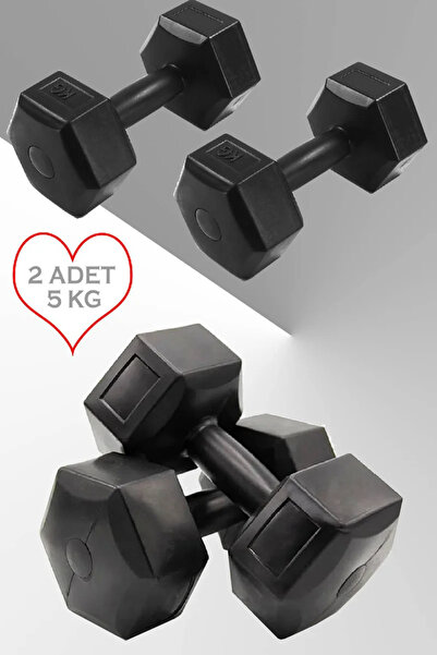 Yekta Home 5 Kg X 2 Adet 10 Kg Dambıl Seti Ağırlık Vücut Geliştirme Siyah