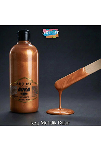 ART IST AURA Sedefli ve Vernikli Metalik Akrilik Boya 500 ml – 525 Metalik Ba...