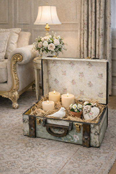 IremTasarimAtolyesi Ev Dekorasyon Ahşap Bavul Valiz El Boyama Özel Tasarım