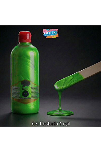 ART IST DAZZLE Metalik Sedefli ve Vernikli Su Bazlı Akrilik Boyalar 500ml | 6...