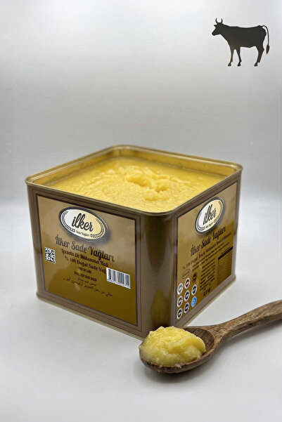 İlker İnek Urfa Sade Yağ 2.5 KG Ghee Doğal Katkısız Saf Tereyağı Sarı Yağ Ten...