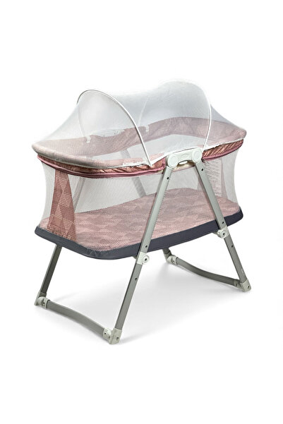 ALBADER Portable Baby Bed with Mosquito Net Foldable Infant Crib Breathable M...