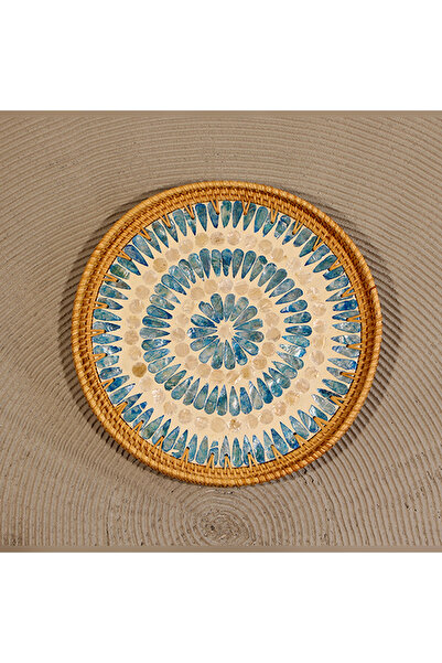 Renesse Home صينية أليا المصنوعة يدويًا من الخيزران مقاس 30 سم - صينية تقديم ...