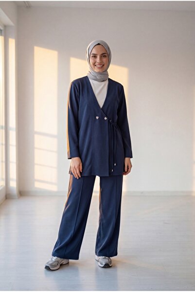 BENAHOLL Σετ Πικέ με Παντελόνι και Ζαρτιέρες με Διπλά Κουμπιά - EY2510 Ναυτικ...