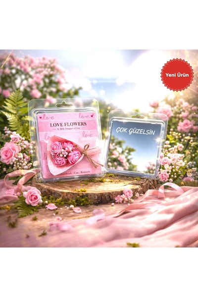 exzone Pembe Mini Buket Hot Flowers Gül Kutusu Sevgiliye,Anneye,Arkadaşa hedi...