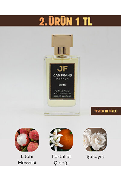 JF JAN FRANS Divine - Narcotic Narkotik Çiçeksi Meyveli Fresh Kokulu 50ml Kal...