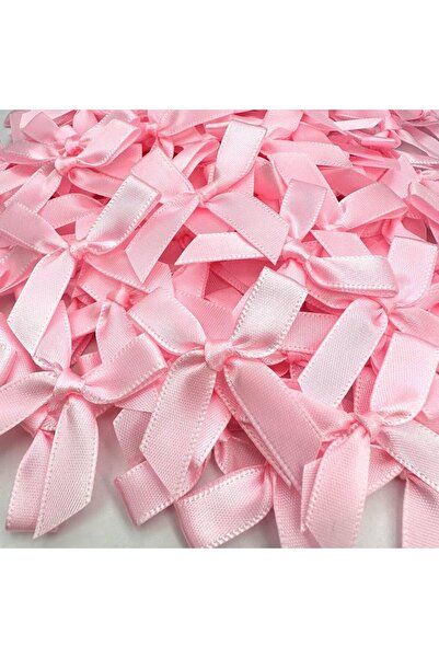 ATELİERMİNEA Pembe Nikah Şekeri, Süs, Balon Süs, Fiyonk Saten Kurdele 10mm 50...