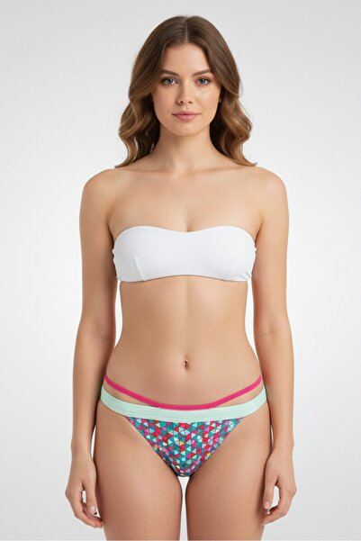 SPEEDO بيكيني سفلي بطبعة هندسية للنساء، متعدد الألوان