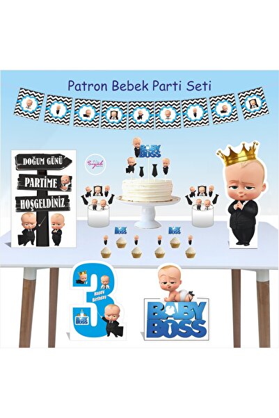 abjad 3 Yaş Patron Bebek Doğum Günü Seti
