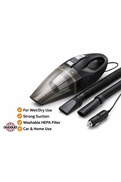 duoguo Aspirator auto portabil 12V cu alimentare la brichetă, funcție Wet and...