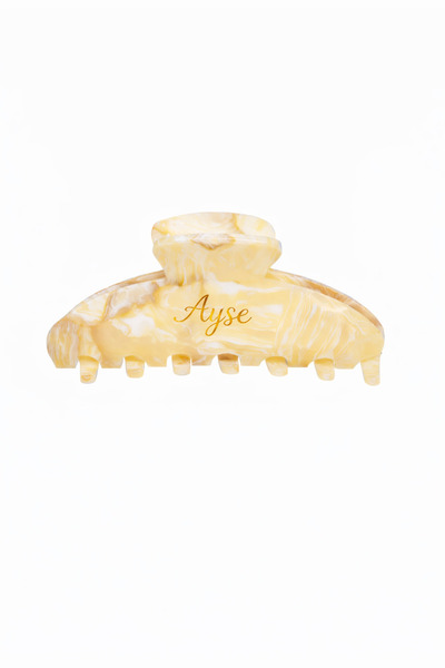 Roberta Lorenz Kişiye Özel İsim Yazılı Gold Kazıtmalı Büyük Boy Mandal Saç To...