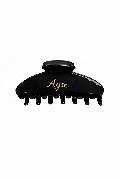 Roberta Lorenz Kişiye Özel İsim Yazılı Gold Kazıtmalı Büyük Boy Mandal Saç To...