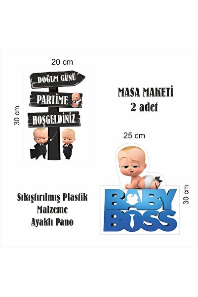 SİYAH PARTİ EVİ Patron Bebek Doğum Günü Maketi / Pasta Süsü Seti