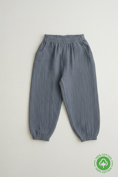 ÇİTİL Unisex Children's Bürümcük Muslin Organic Trousers 2-8 Years