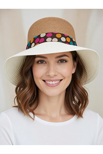 BY SCK قبعة نسائية من القش للشاطئ صيفية ذات جودة عالية - قابلة للطي - قابلة ل...