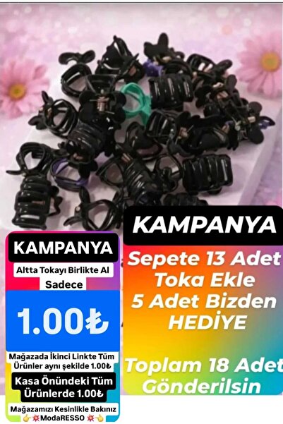 modares Siyah Renkli Küçük Kızlar ve Çocuklar İçin Mandal Toka